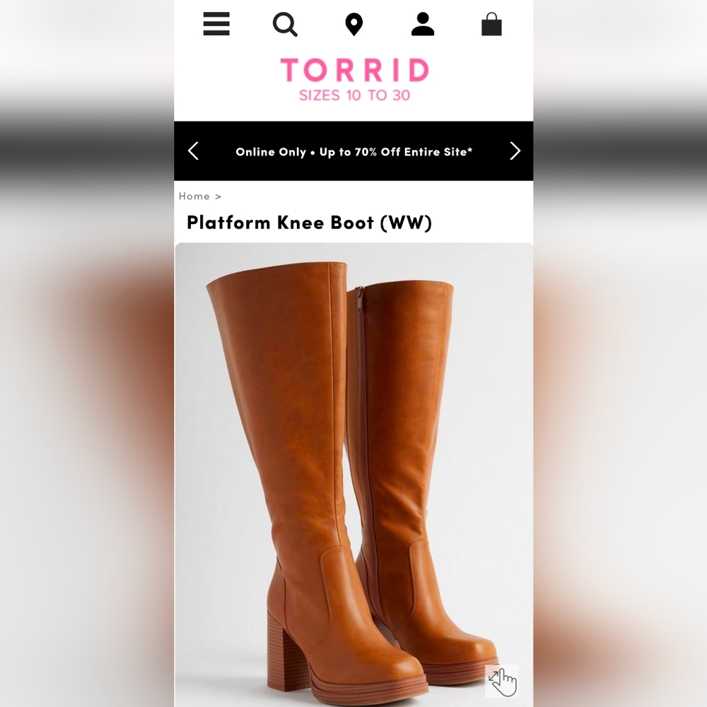 torrid Brown Platform Over-the-Knee Boots - Picture 7 of 7